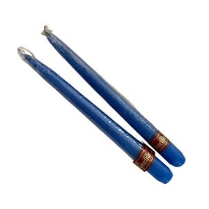 Vintage Courtlite California Blue Taper Candles Smokeless Dripless 10" NOS